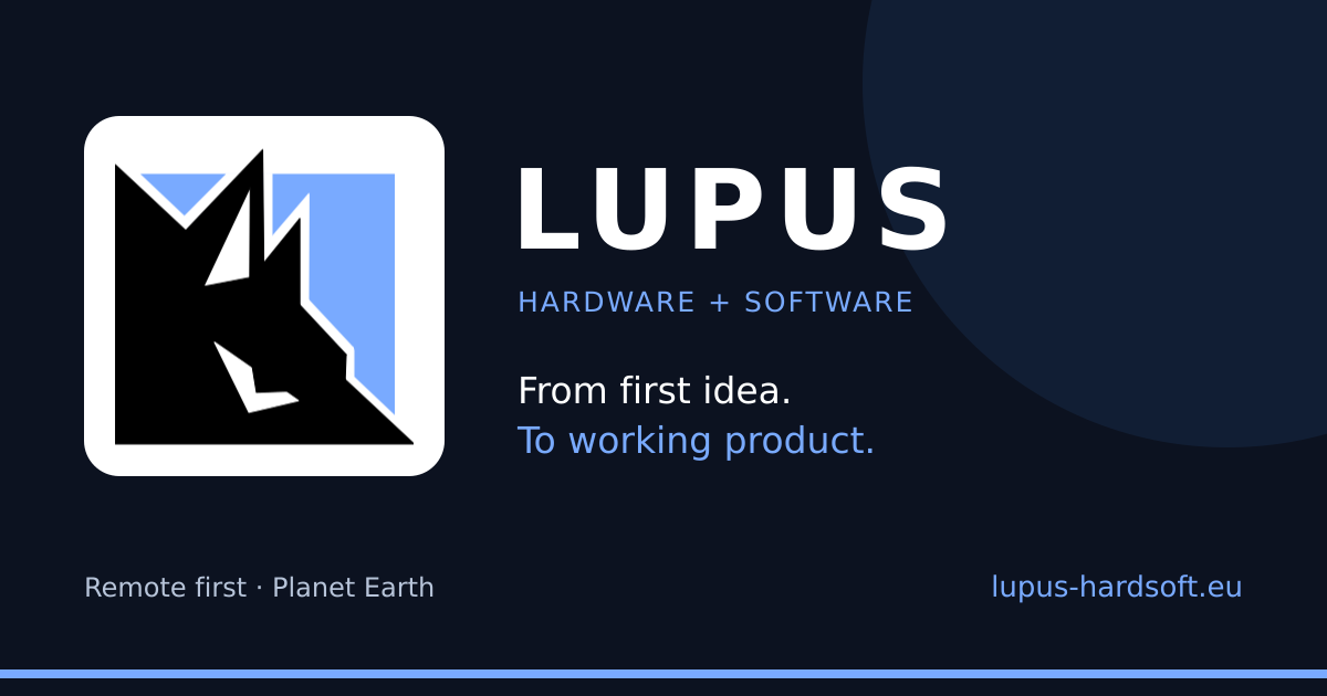 Embedded Project Components LUPUS Hardware & Software, Embedded Systems Engineering